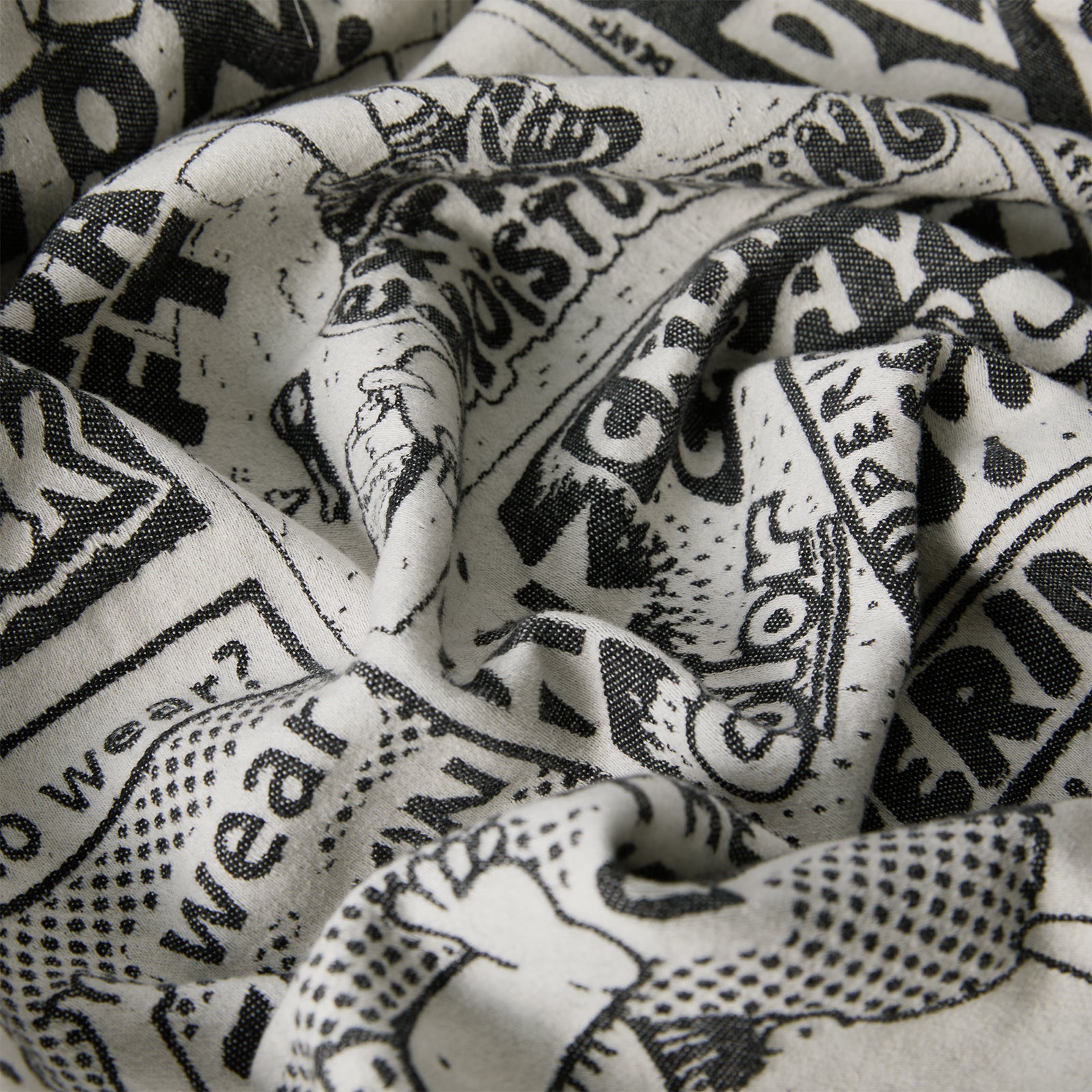 Picnic Blanket White Black