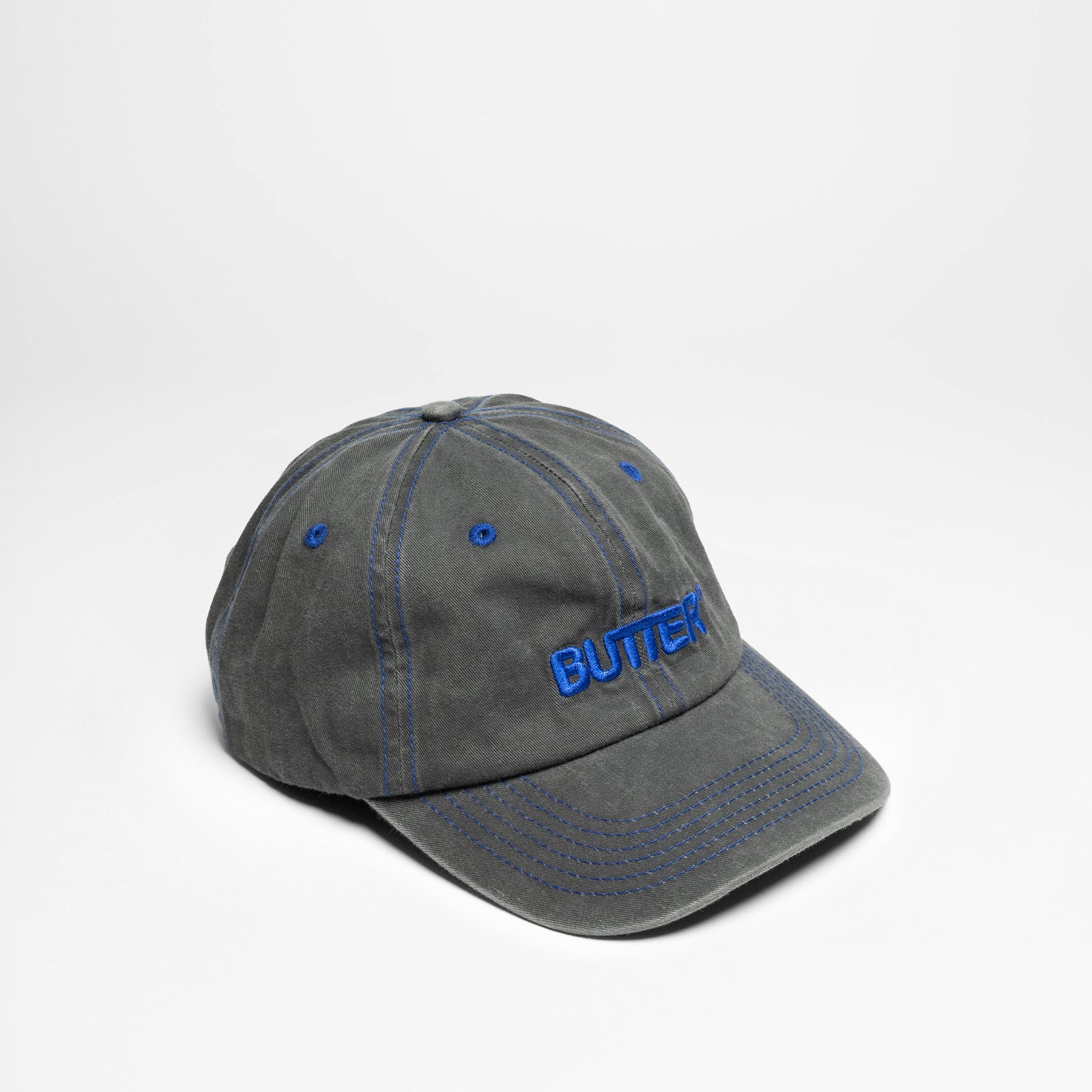 Rounded Logo 6 Panel Black Washed