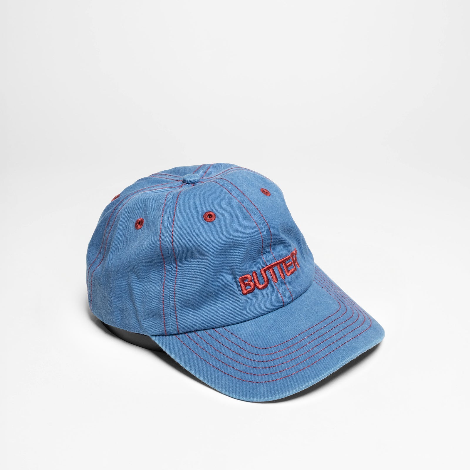 Rounded Logo 6 Panel Cap Sky Blue