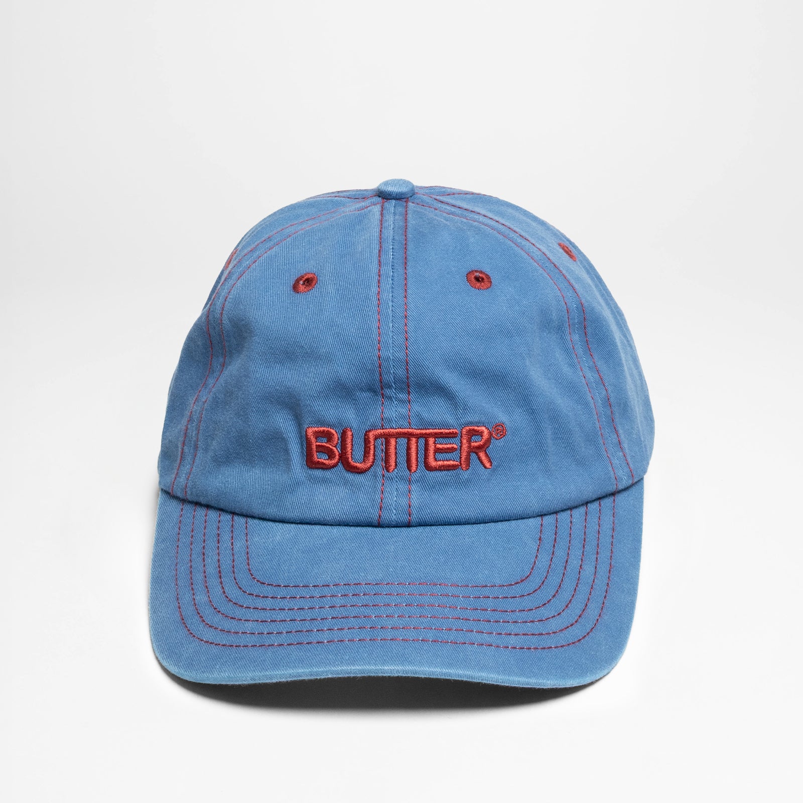 Rounded Logo 6 Panel Cap Sky Blue