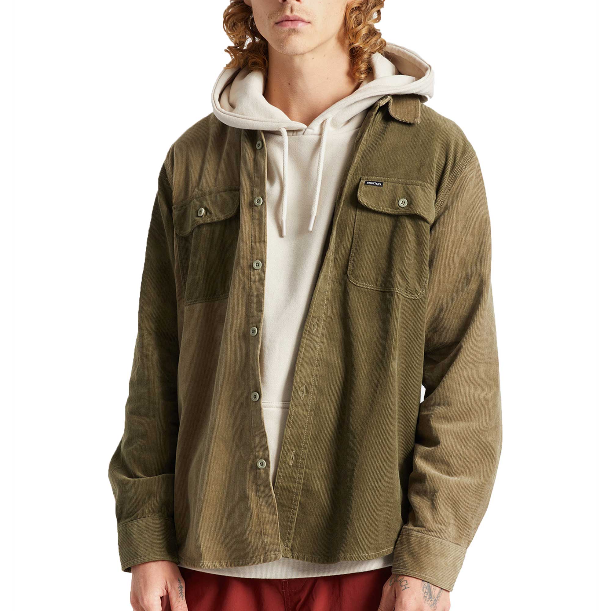 Bowery Corduroy L SFlannel Momer Military Olive