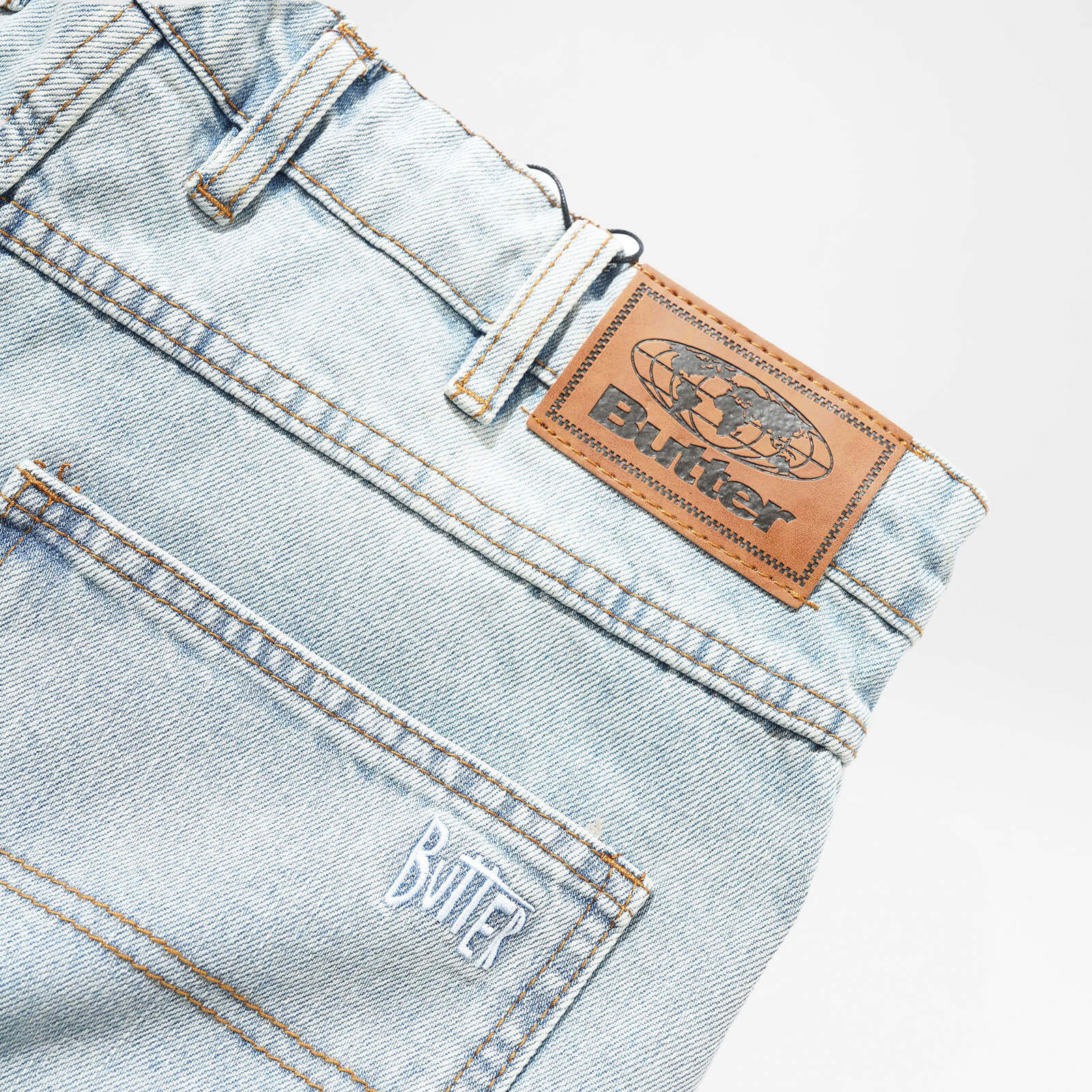 Straight Leg Distressed Light Blue