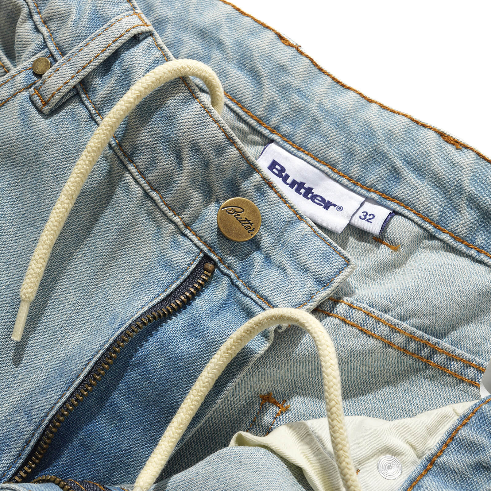 Straight Leg Distressed Light Blue