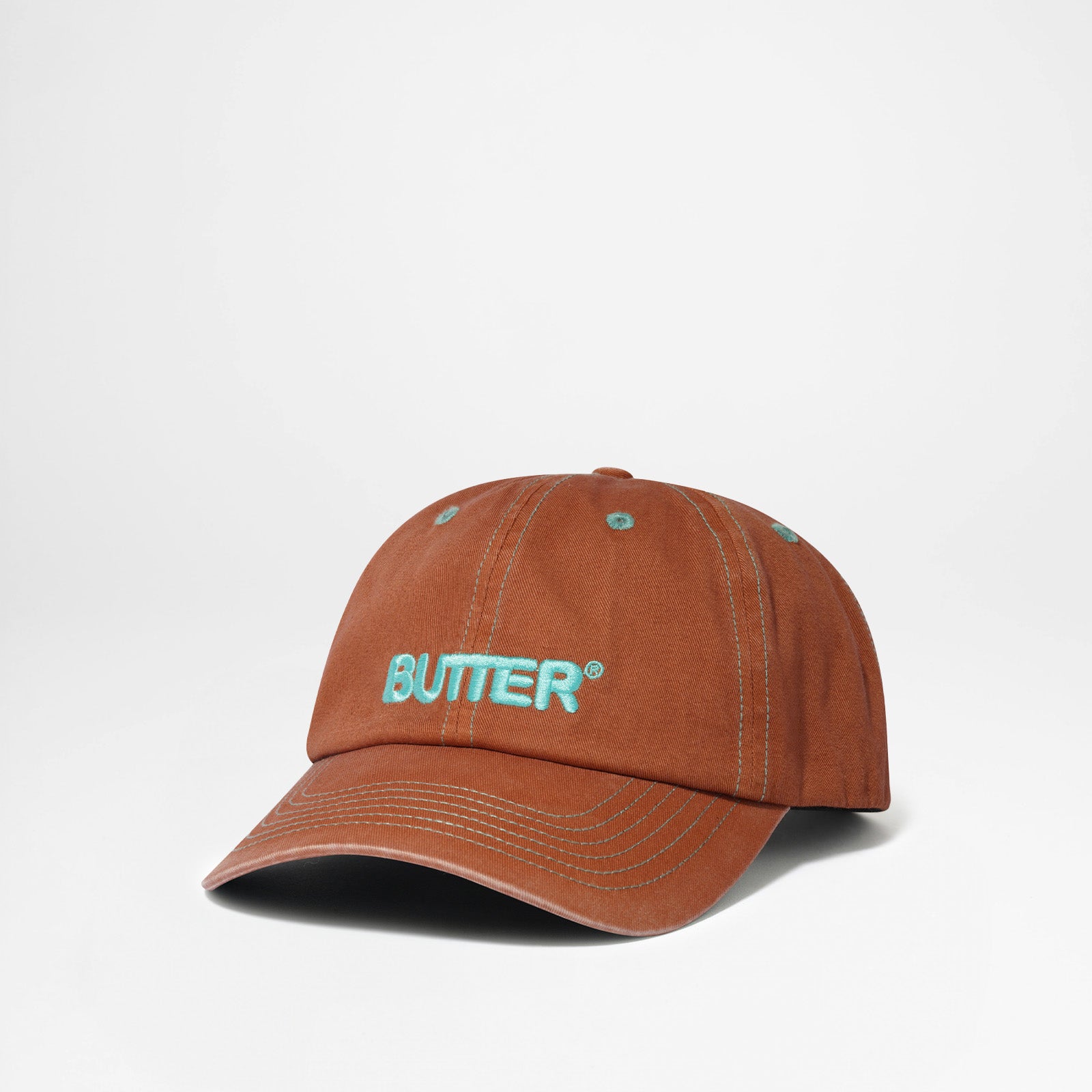 Rounded Logo 6 Panel Cap Washed Sangria
