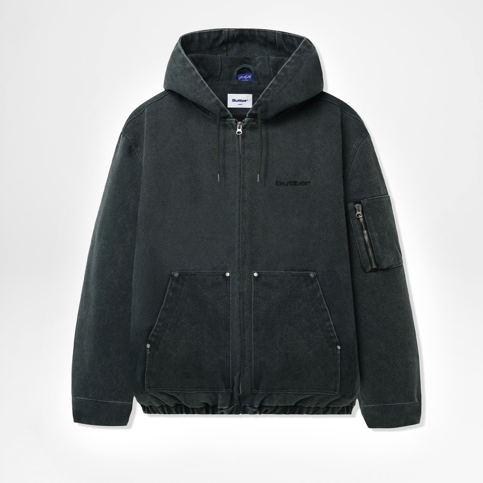 Davide Work Jacket Washed Black