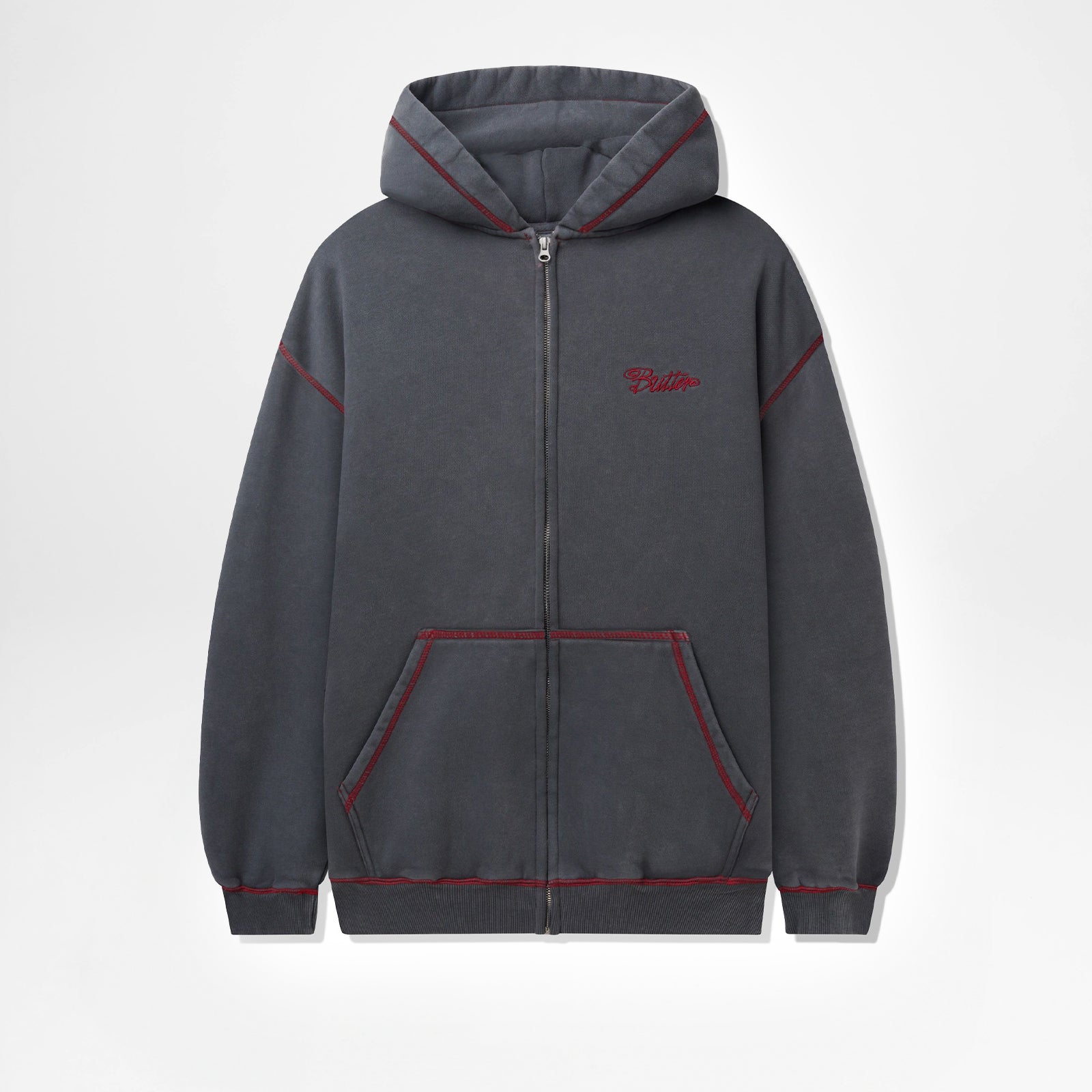 Jive Zip-Thru Hood Washed Black