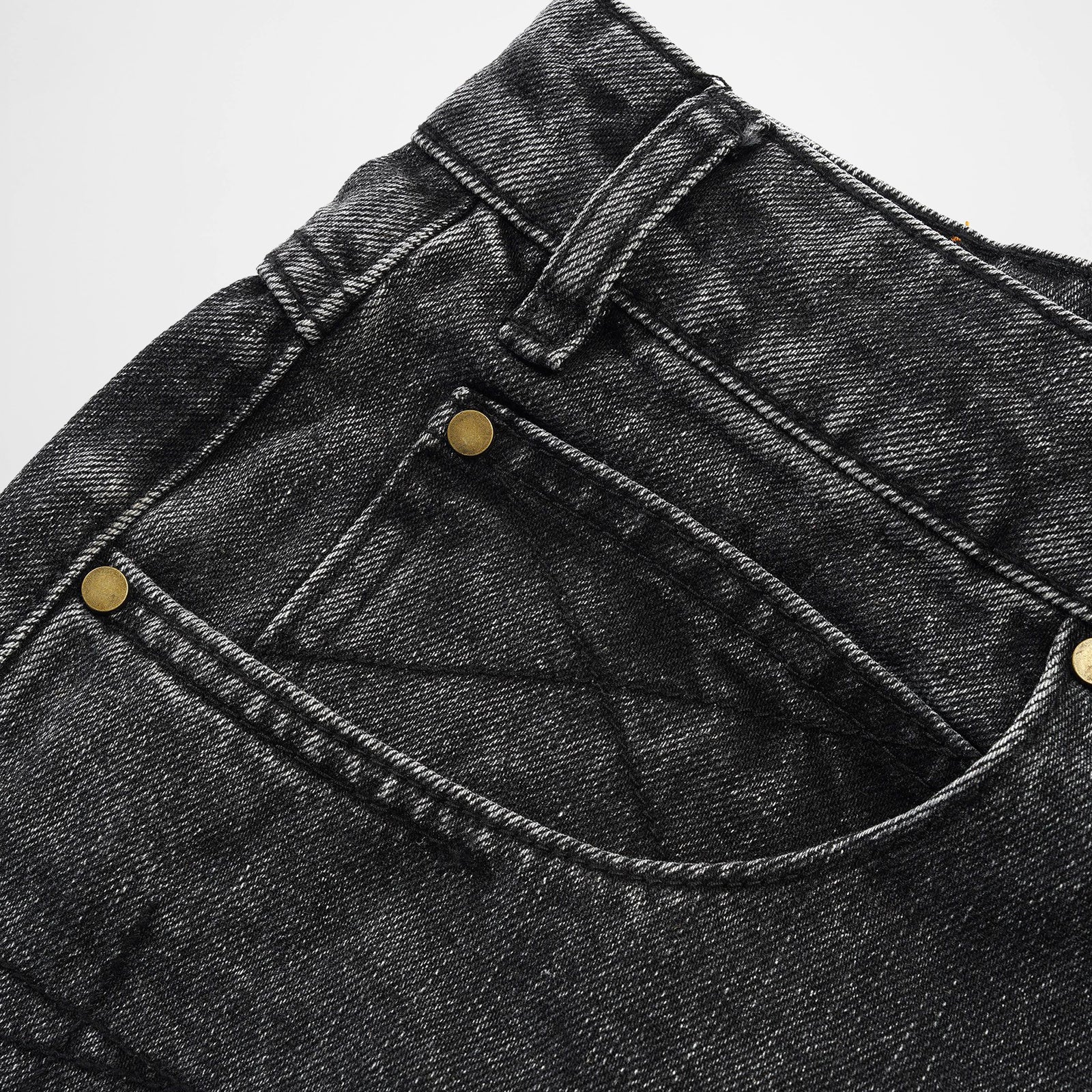 Stitch Denim Jeans Distressed Grey
