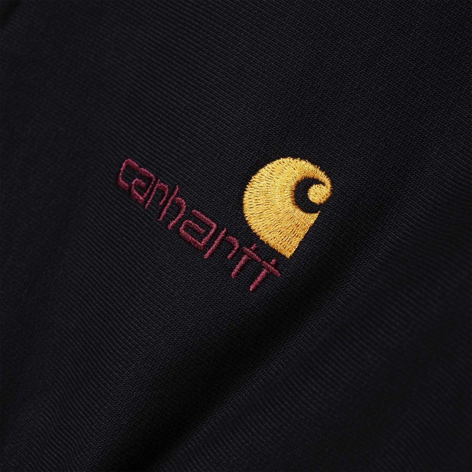 Half Zip Sweat American Script Black