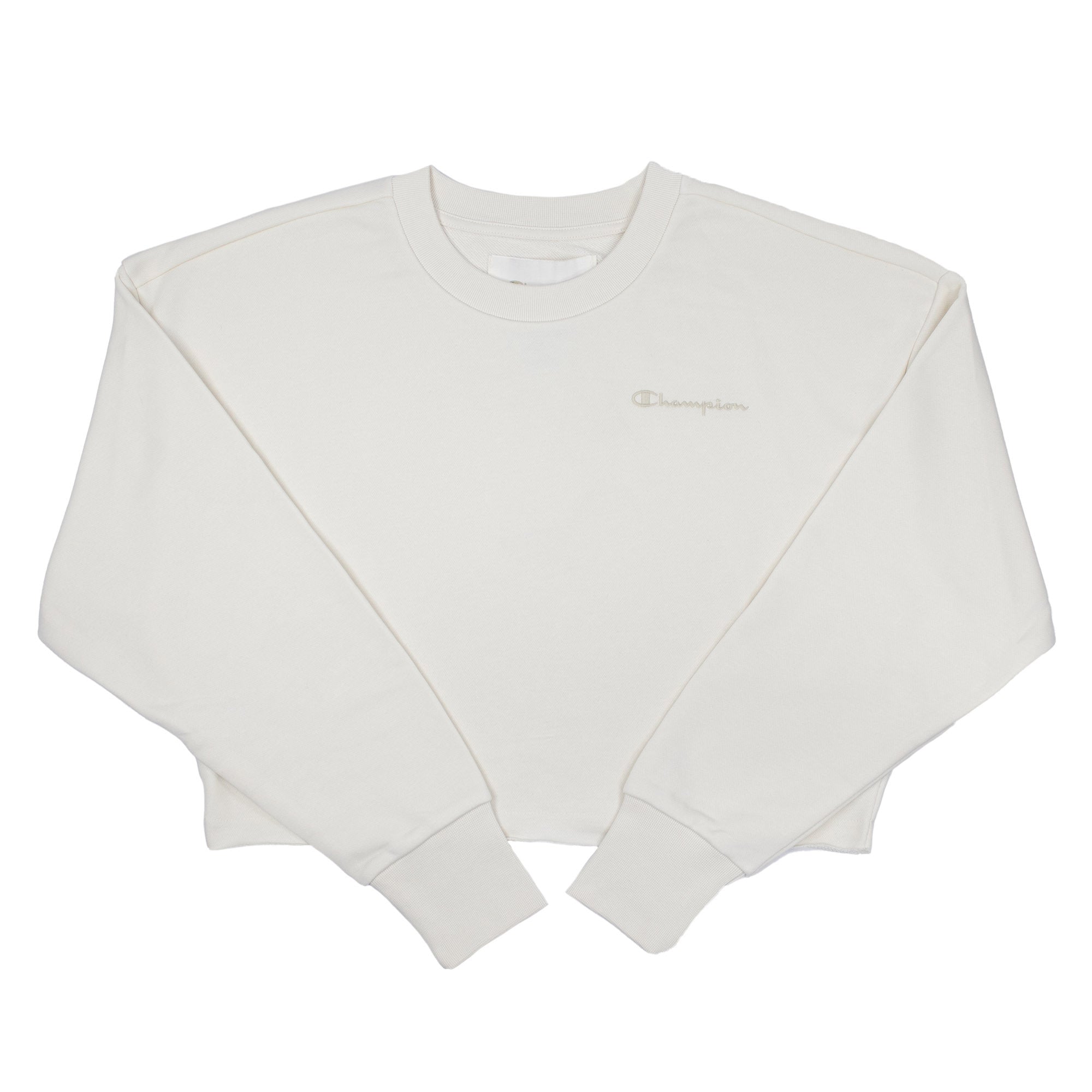 Girls Crewneck Croptop Sweat Eco Future White