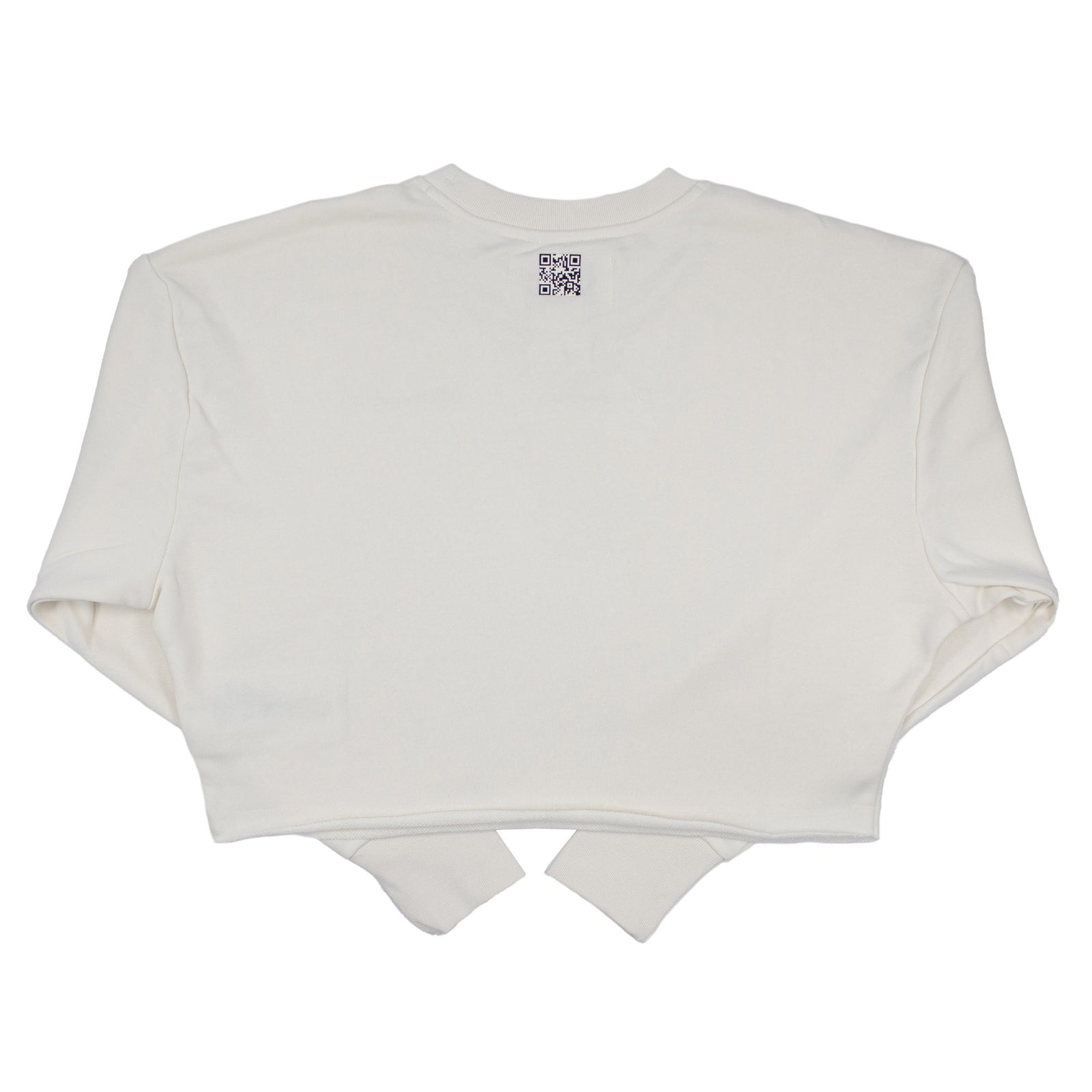 Girls Crewneck Croptop Sweat Eco Future White