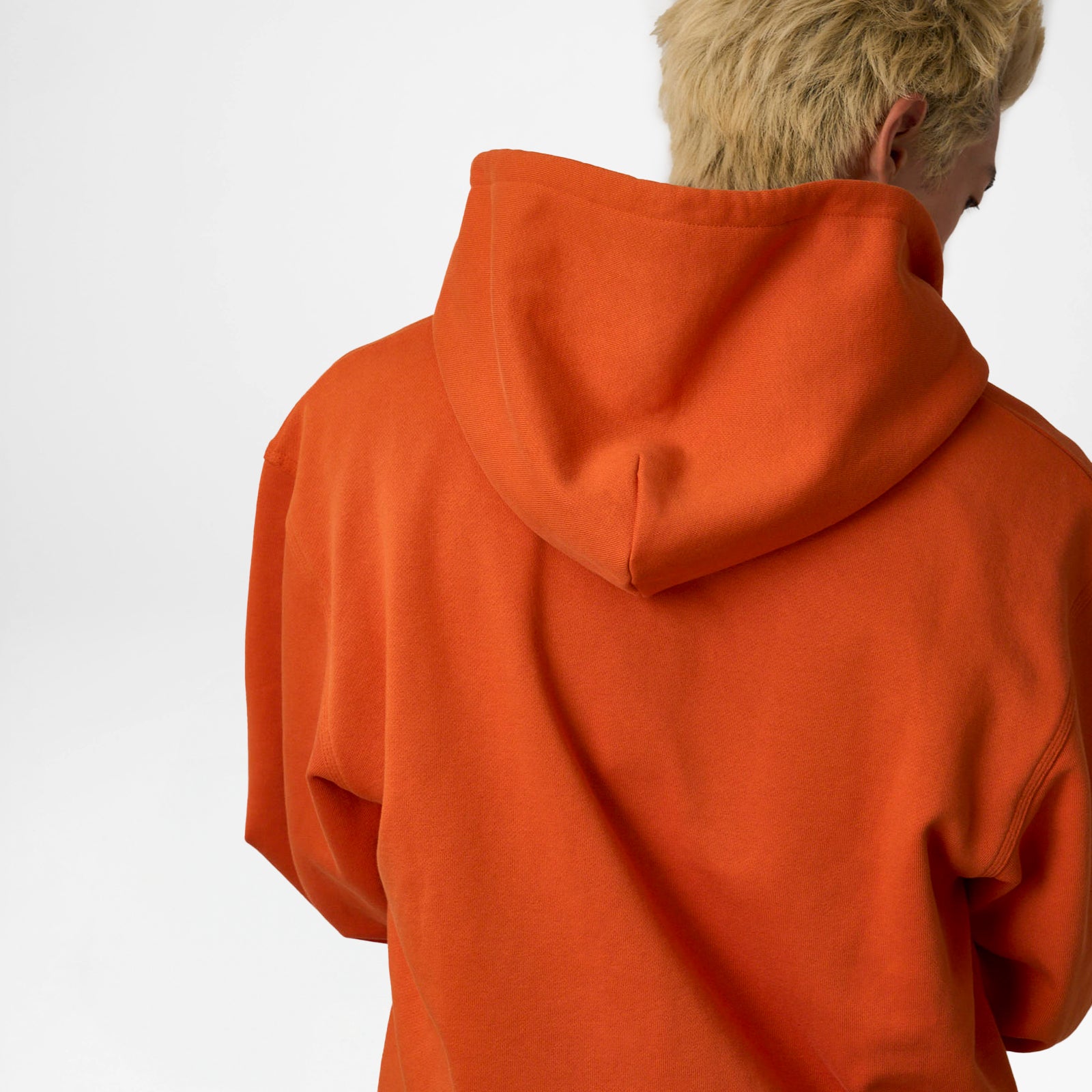 One Point Zip Hooded Burnt Orange