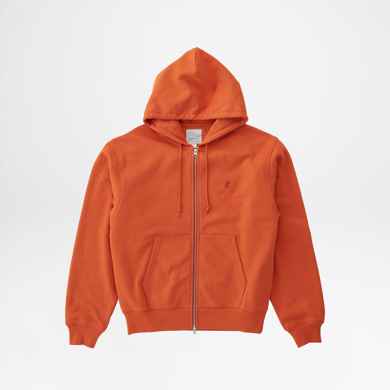 One Point Zip Hooded Burnt Orange