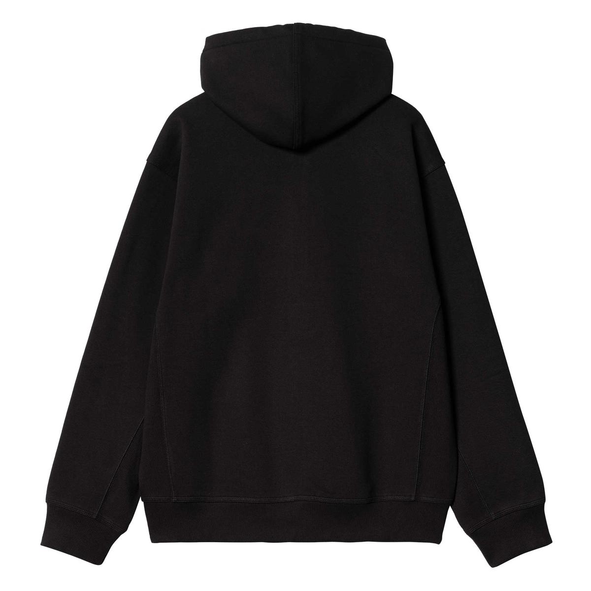 Hooded American Script Jacket Black