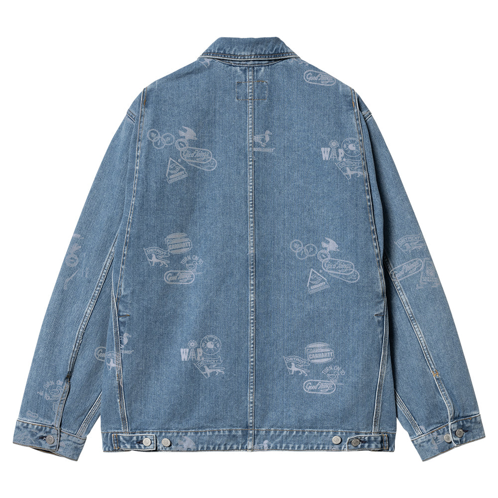 Stamp  Blue bleached
