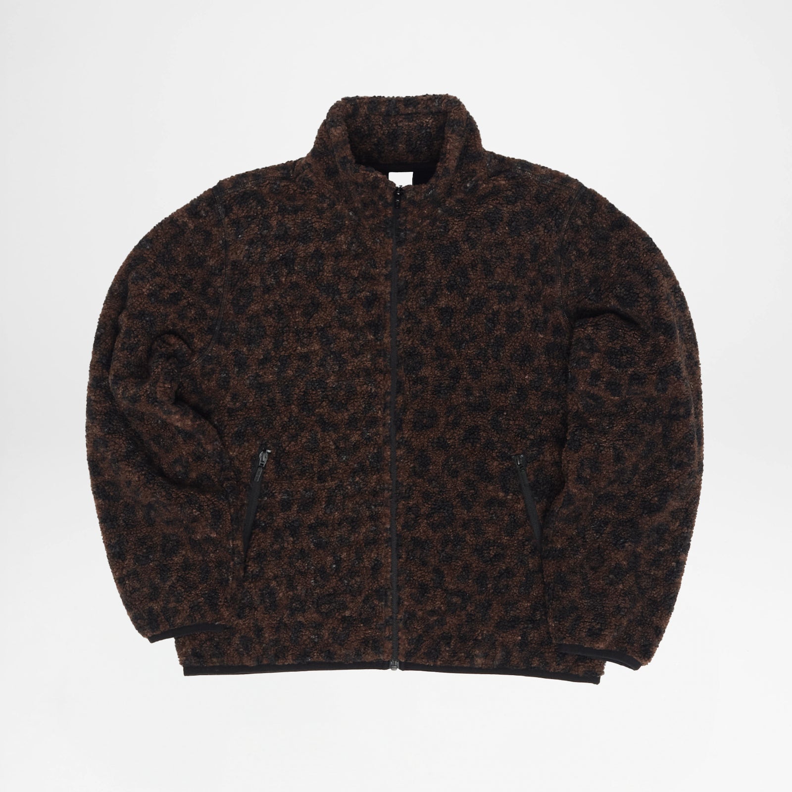Printed Sherpa Jacket Chocolate Brown Printed