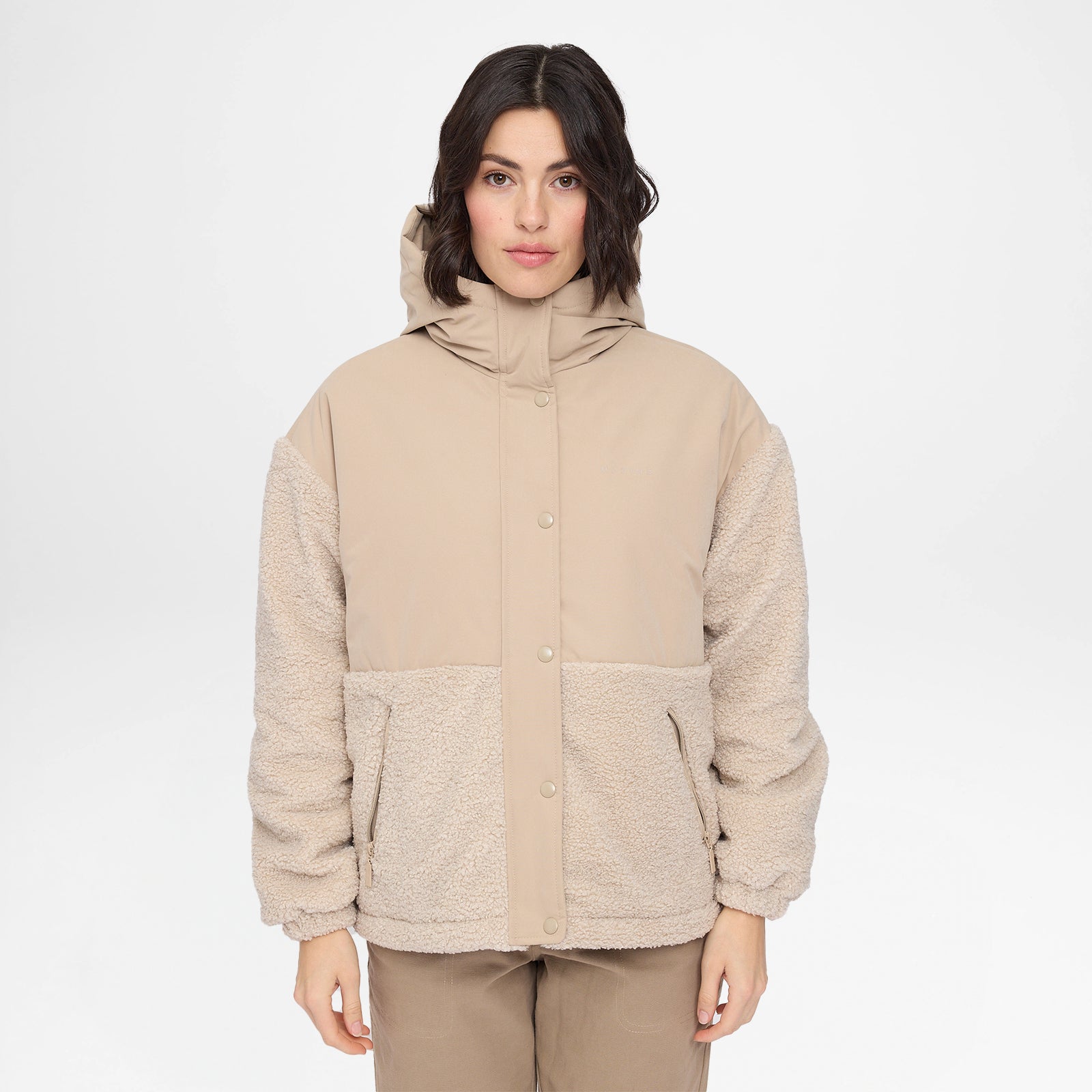 Fabric Blocking Jacket Oat Natural