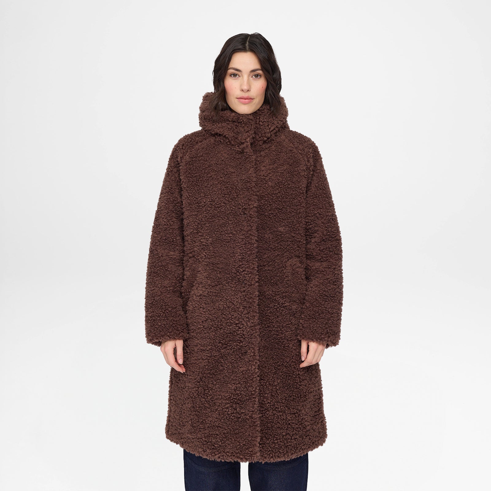 Faux-Fur Coat Chestnut