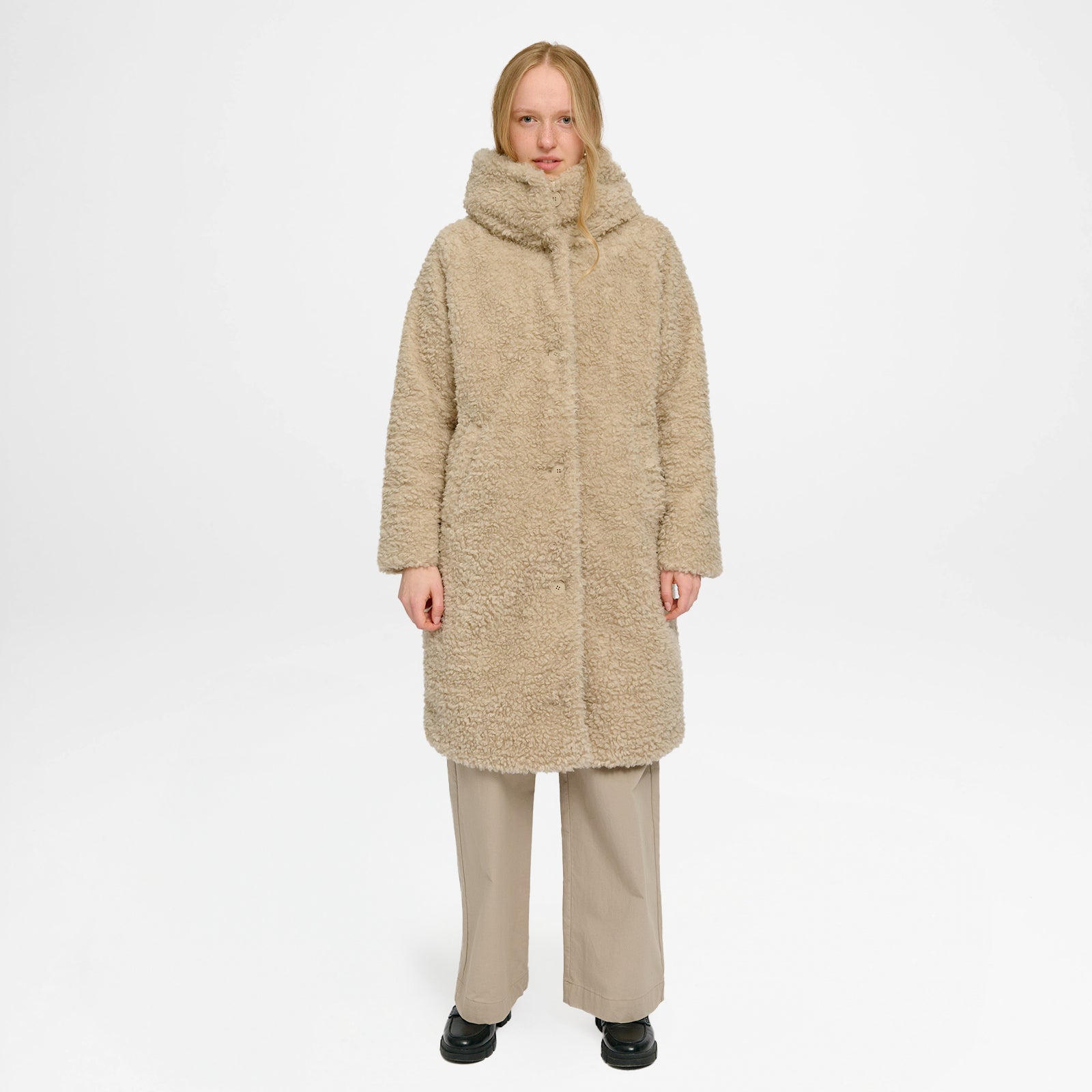 Faux-Fur Coat Natural