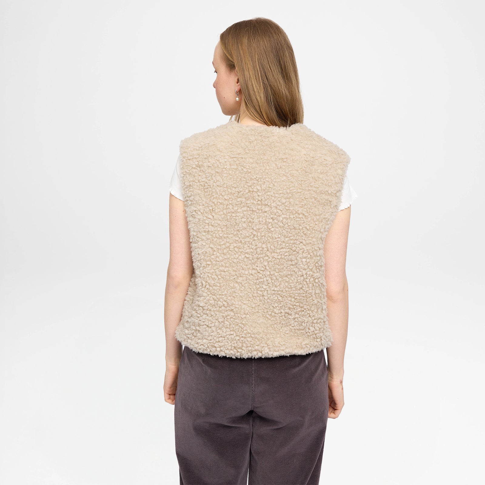 Faux-Fur Vest Natural