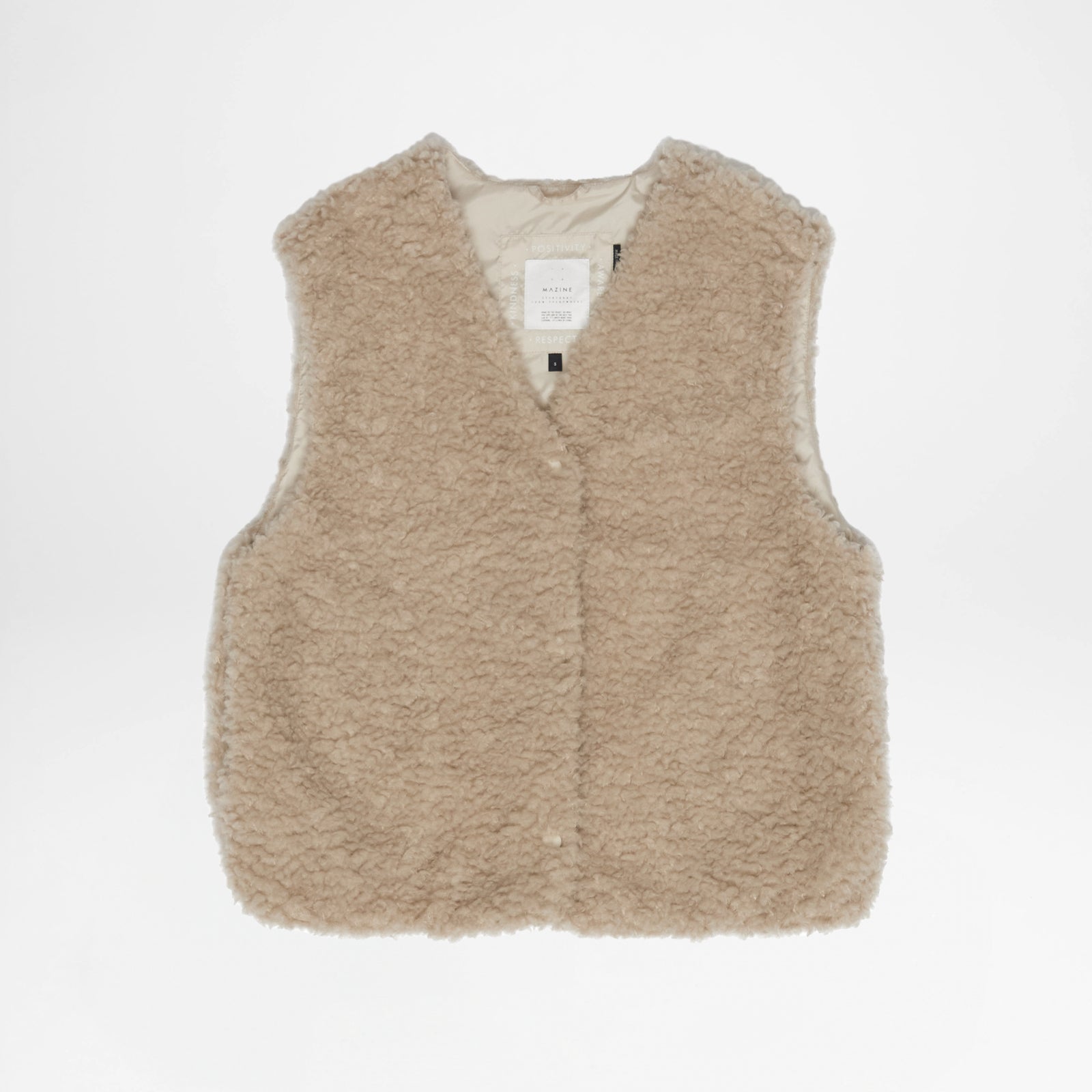 Faux-Fur Vest Natural
