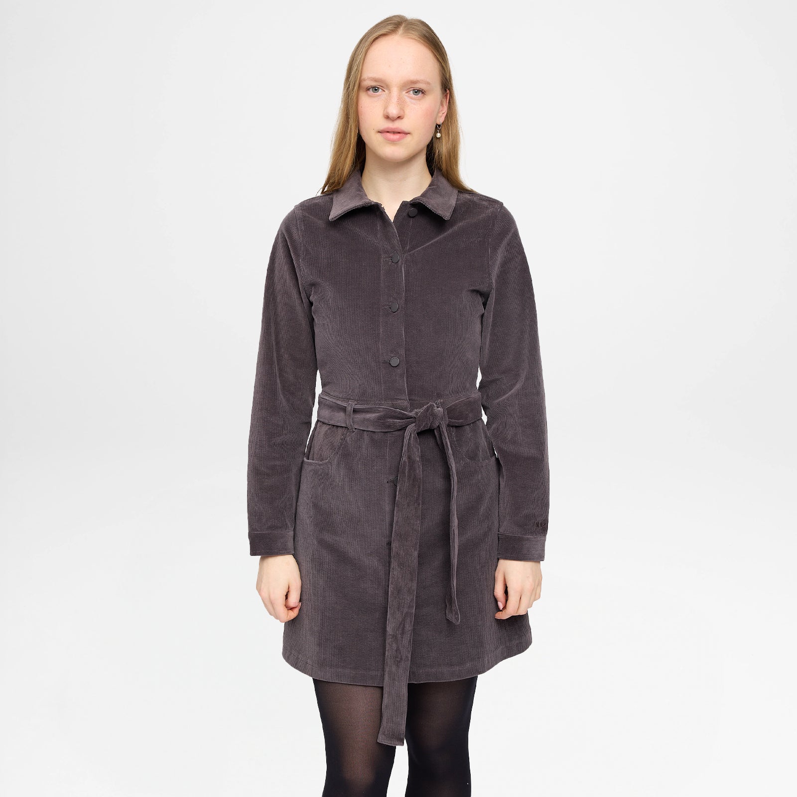 Corduroy Dress Eggplant