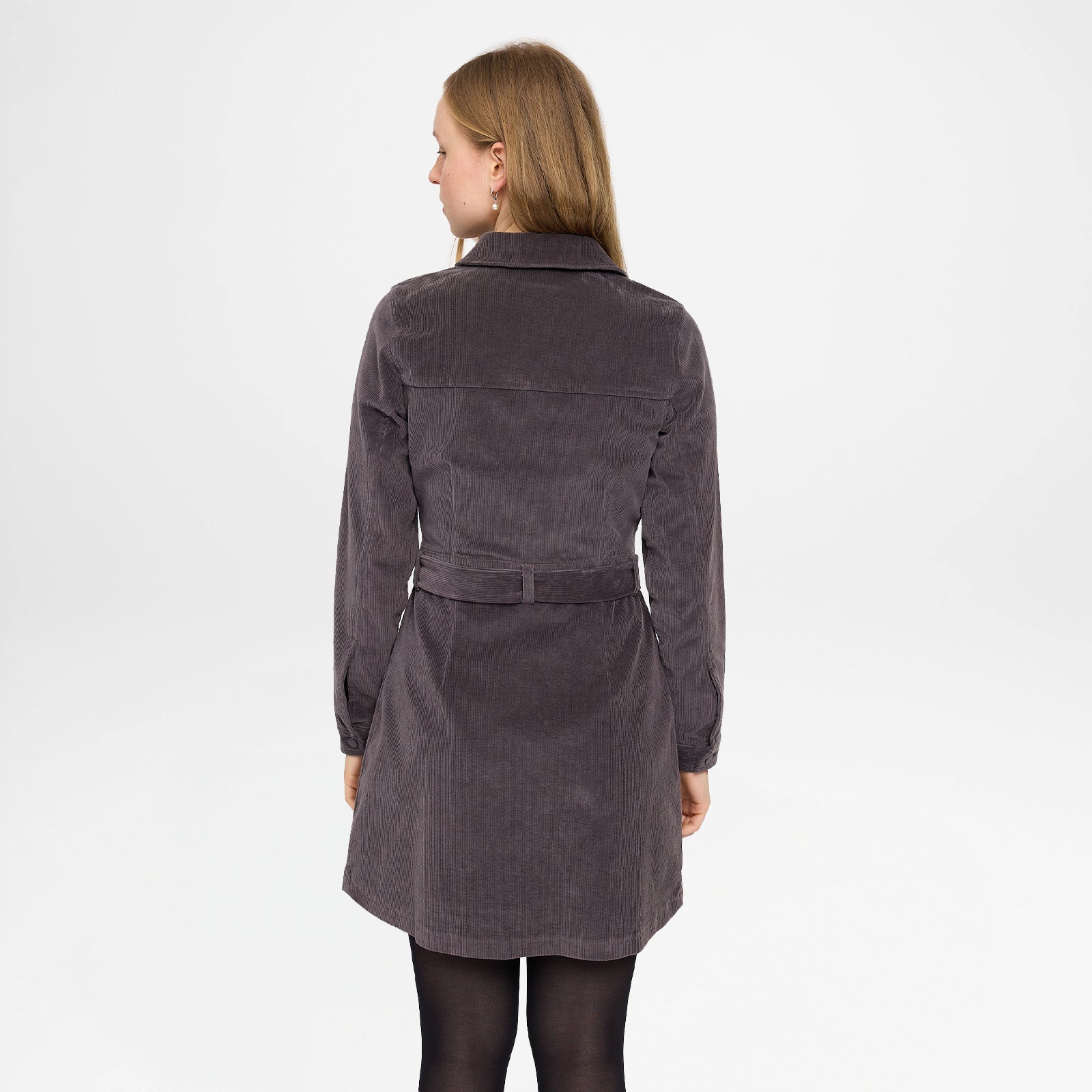 Corduroy Dress Eggplant