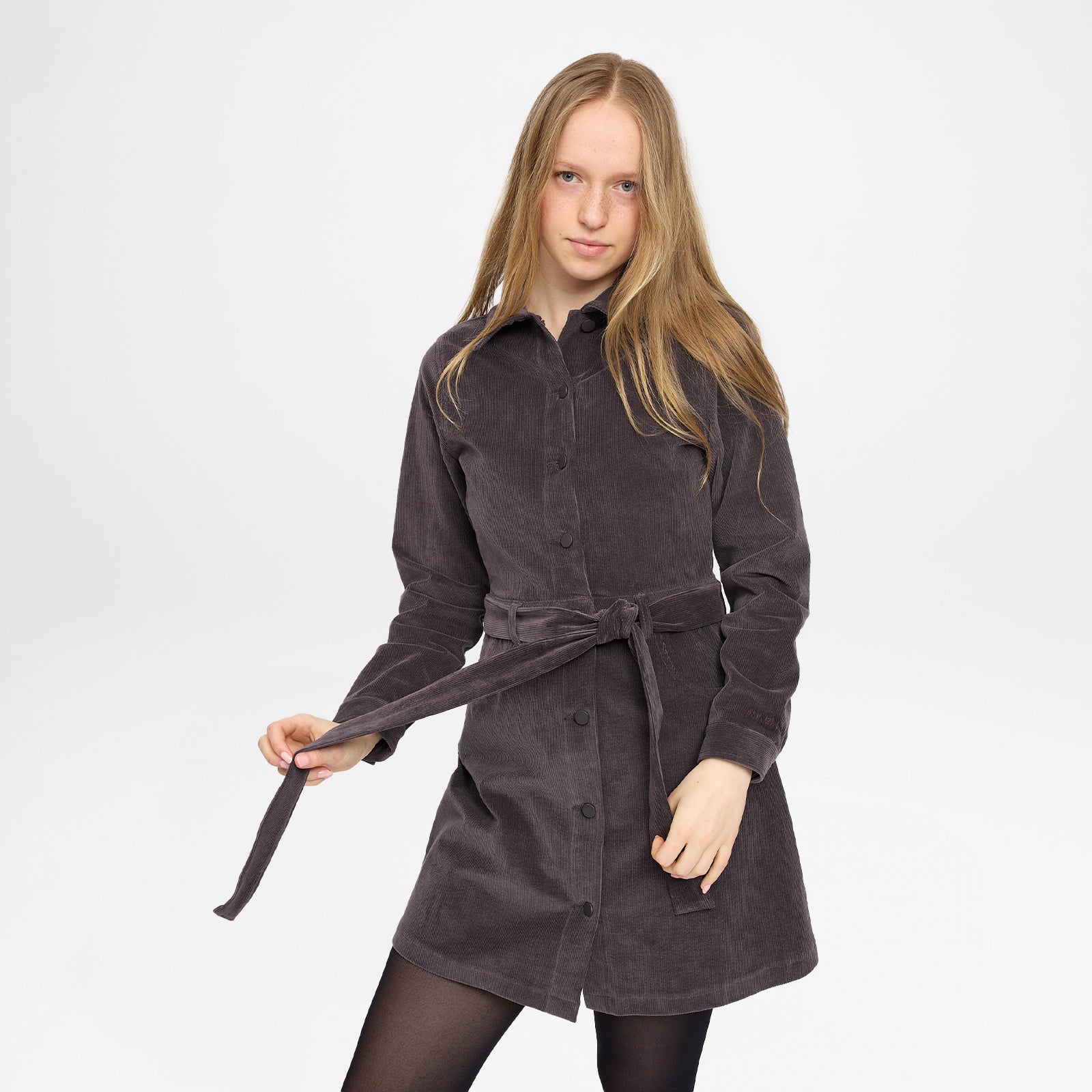 Corduroy Dress Eggplant