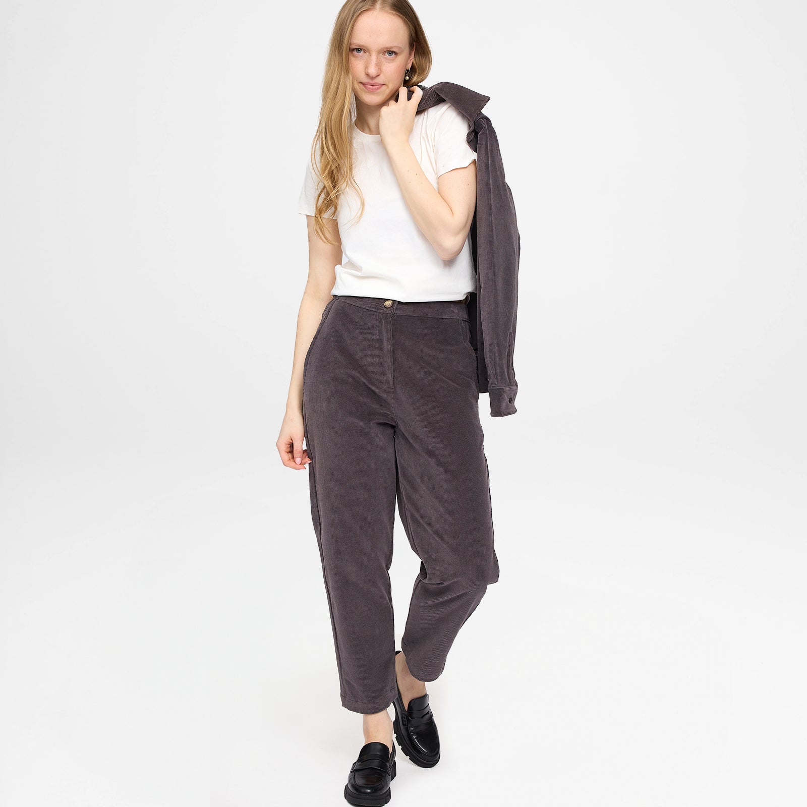 Corduroy Pants Eggplant