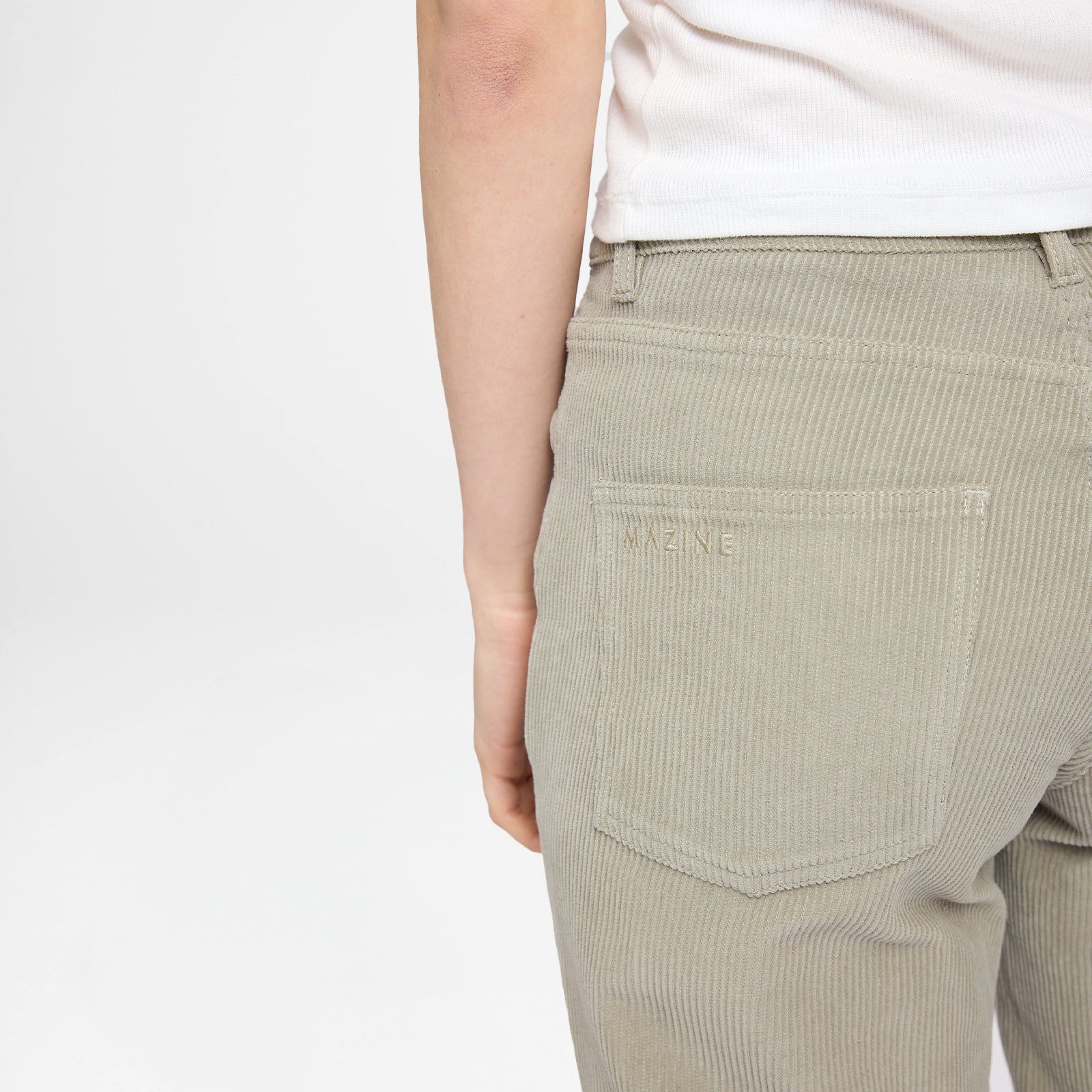 Wide Leg Corduroy Pants Light Khaki