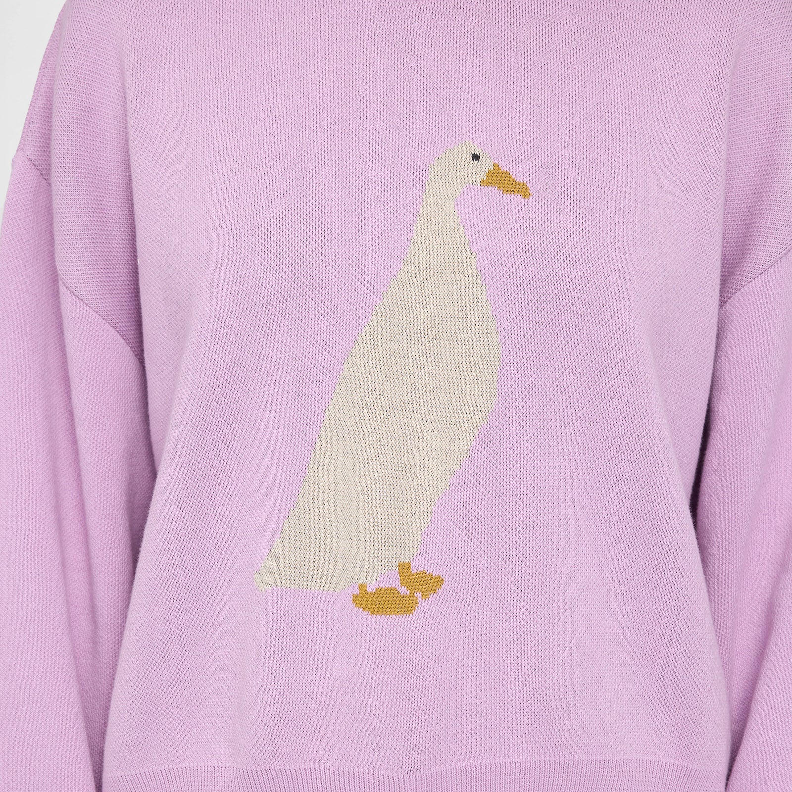 Icon Jacquard Knit Jumper Orchid Goose