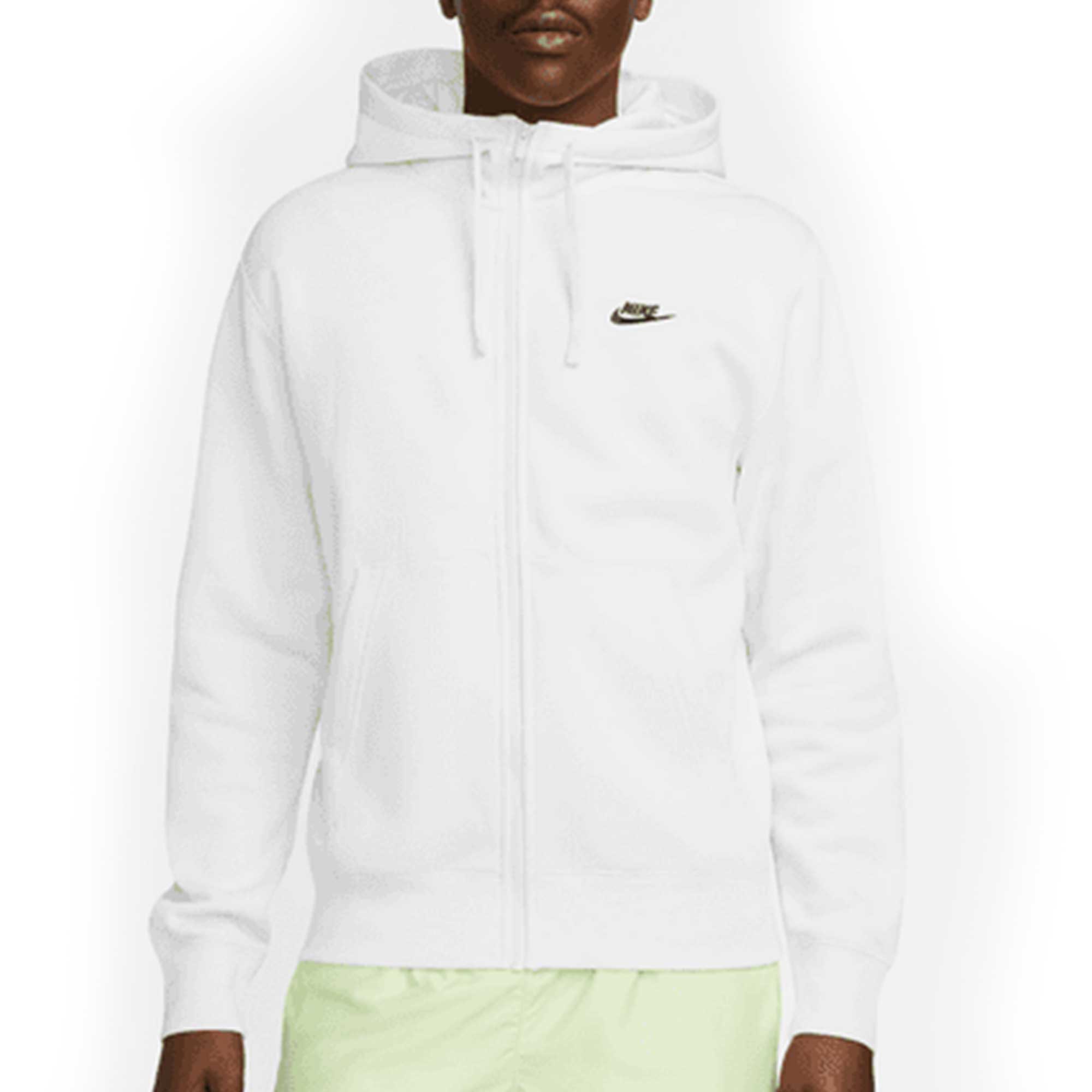 Zip Hoodie Club White