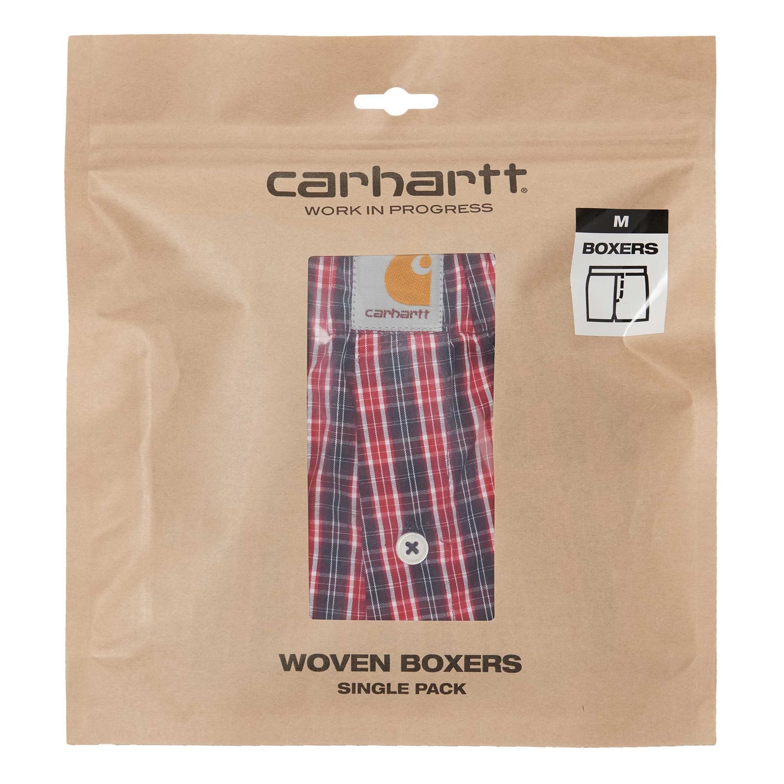 Cotton Boxers James Check Etna Red