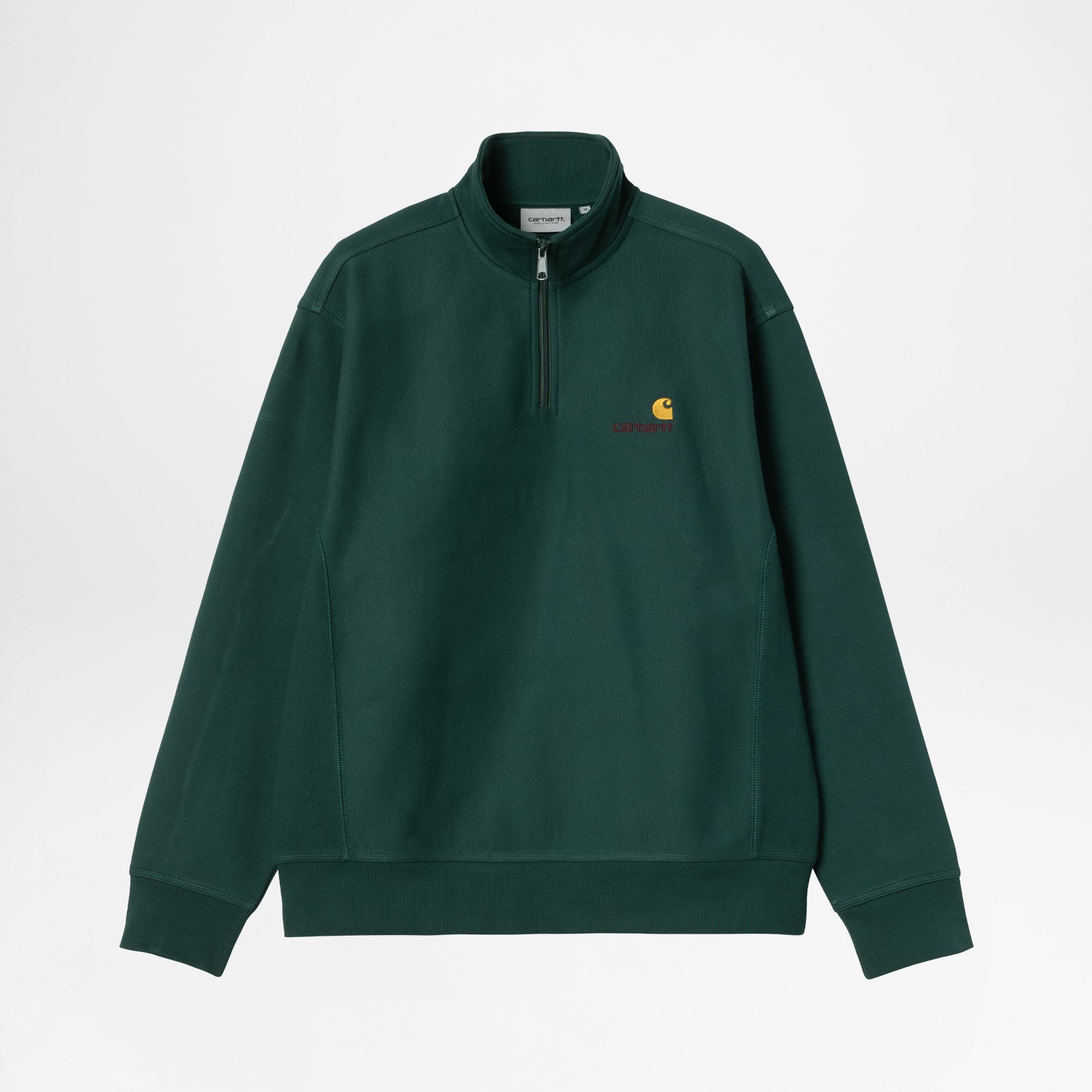 Half Zip American Script Sweat Dark Fir